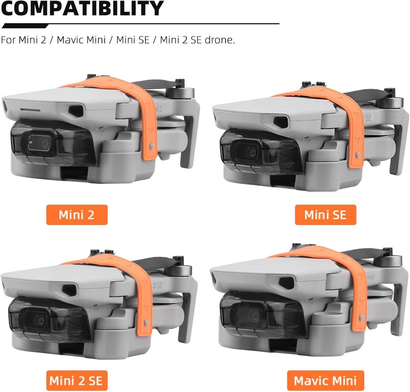 HeiyRC BRDRC Mini 2 4K Propeller Holder Strap Props Guard Blade Stabilizer Fixator Propellers Protector for DJI Mavic Mini 2 SE/Mini 2/Mini SE/Mini Drone Accessories(Orange) - Image 2